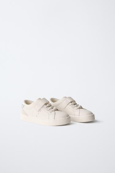 SNEAKERS WITH BEADS - White by Zara