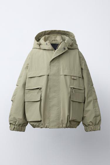 SHORT PARKA WITH POCKETS - Khaki by Zara