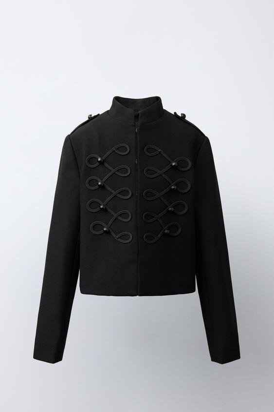 FITTED BUTTONED JACKET - Black by Zara - Image 0