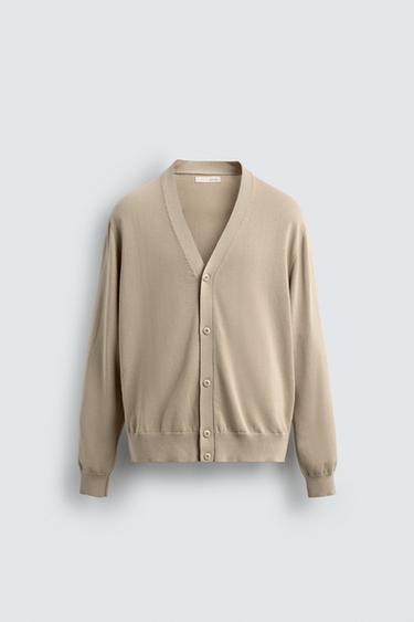 TEXTURED CARDIGAN - Beige by Zara