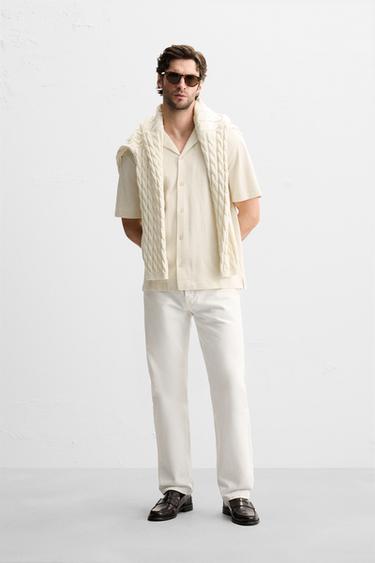 TEXTURED TERRY SHIRT - Ecru by Zara - Image 0