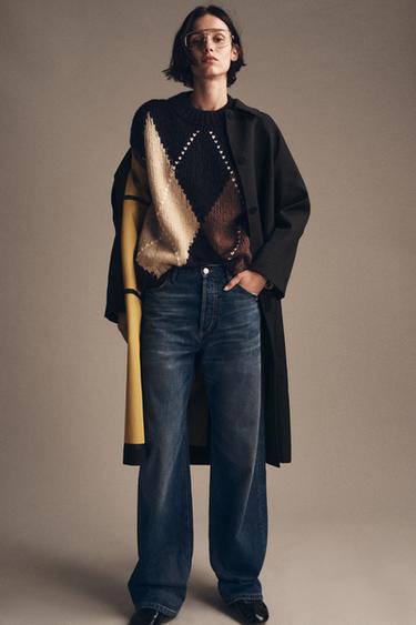 ZW COLLECTION LIMITED EDITION LONG BUTTON TRENCH COAT - Blue by Zara