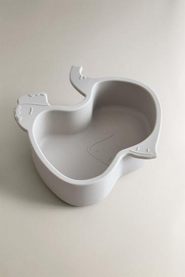 CHILDREN'S SILICONE ELEPHANT BOWL - Greyish by Zara