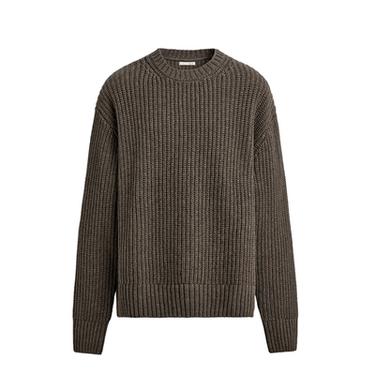 COTTON-WOOL TEXTURED SWEATER - Mink marl by Zara