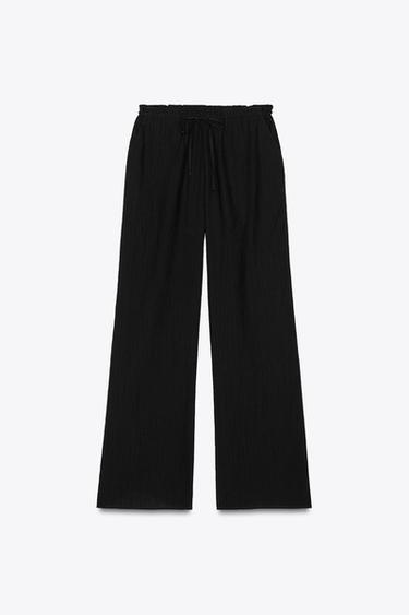 TEXTURED TROUSERS - Black by Zara