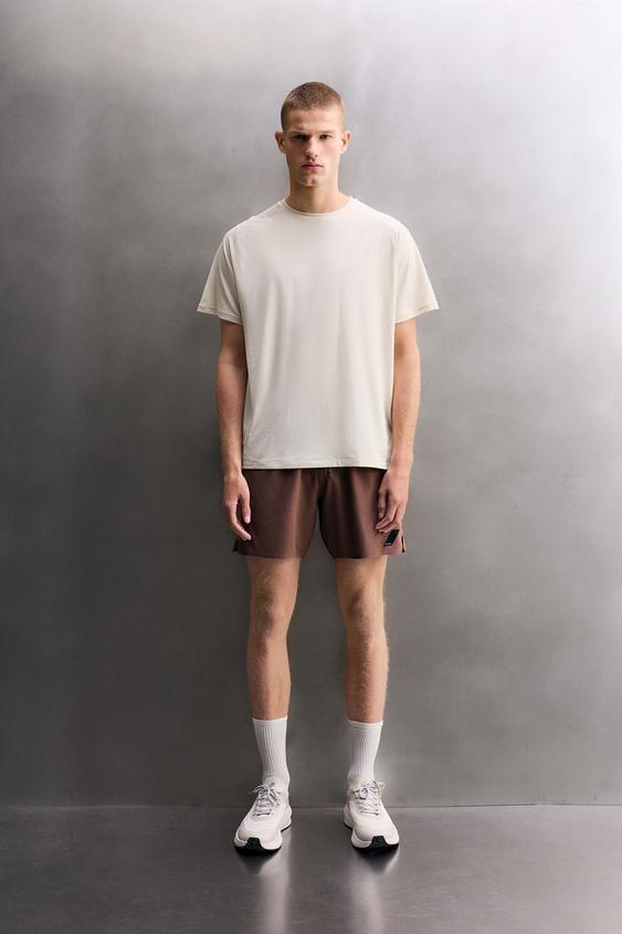 TEXTURED TECHNICAL T-SHIRT - Ecru / Marl by Zara - Image 0