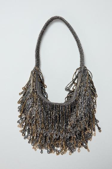 FRINGED SHOULDER BAG - Multicoloured by Zara