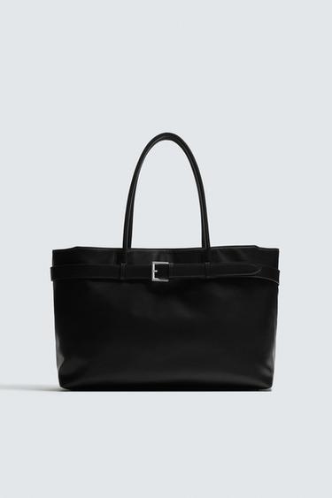 BELTED TOTE BAG - Black by Zara