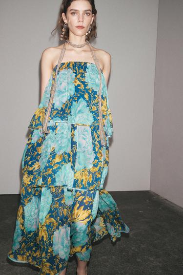 STRAPLESS DRESS ZW COLLECTION - Blue by Zara