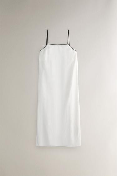 STRIPED JACQUARD NIGHTDRESS - Oyster-white by Zara