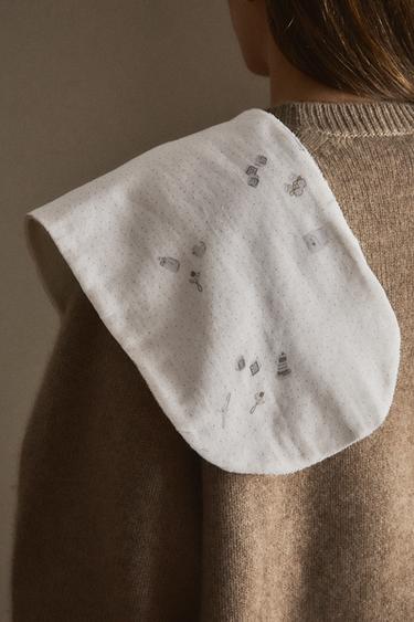 BABY SHOULDER BIB - Ecru by Zara