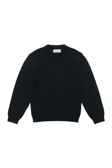 REGULAR FIT COTTON SWEATER - Dark navy by Zara