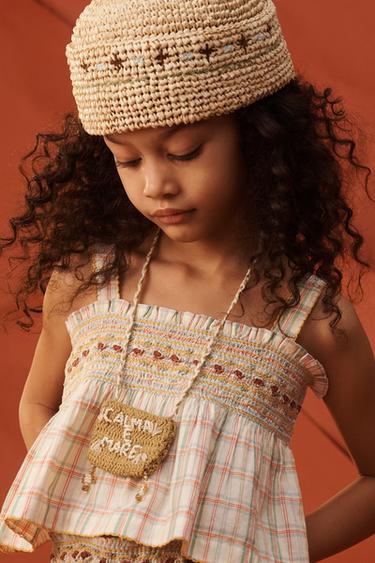 LONG BEADED LETTER NECKLACE LIMITED EDITION - Beige by Zara