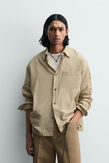 LIMITED EDITION CHECK SHIRT - Ecru/Yellow by Zara