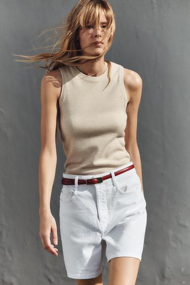 SLEEVELESS TOP - Light sand by Zara