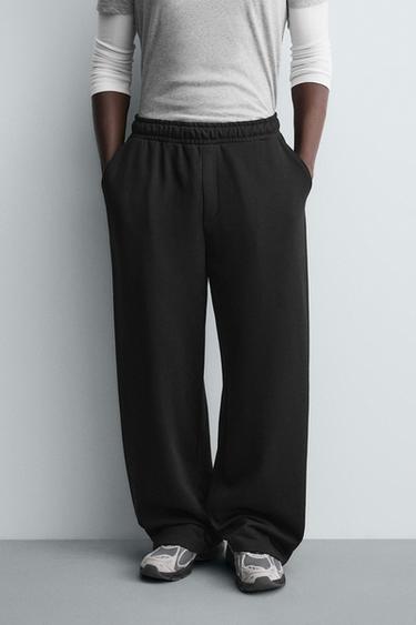 BASIC RELAXED FIT JOGGER TROUSERS - Black by Zara
