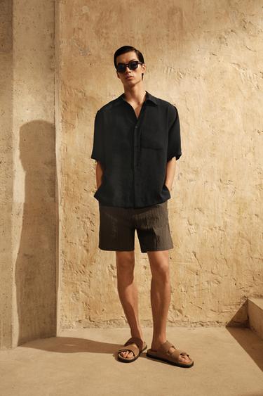 RELAXED FIT FLOWING SHIRT - Black by Zara