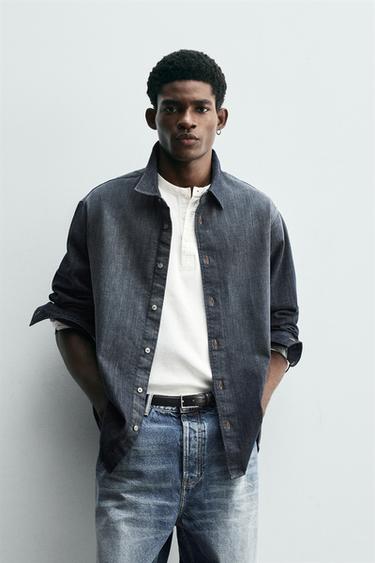 WASHED DENIM SHIRT - Blue by Zara