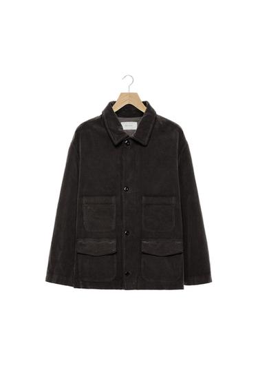 CORDUROY JACKET WITH POCKETS - Dark brown by Zara