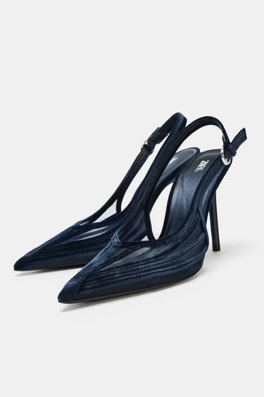 COMBINED HIGH-HEEL SHOES - Blue by Zara