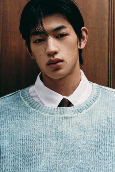 REVERSIBLE RELAXED FIT JUMPER - Light blue by Zara