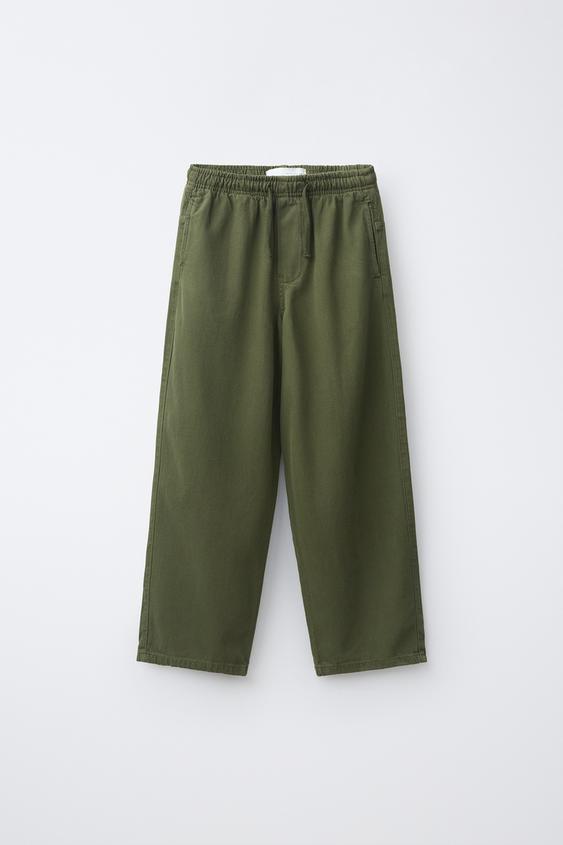 TWILL JOGGING TROUSERS - mid khaki by Zara - Image 0