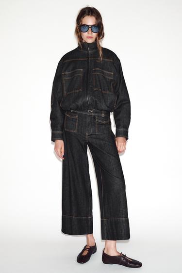 HIGH-NECK PUFFER BOMBER JACKET - Black by Zara