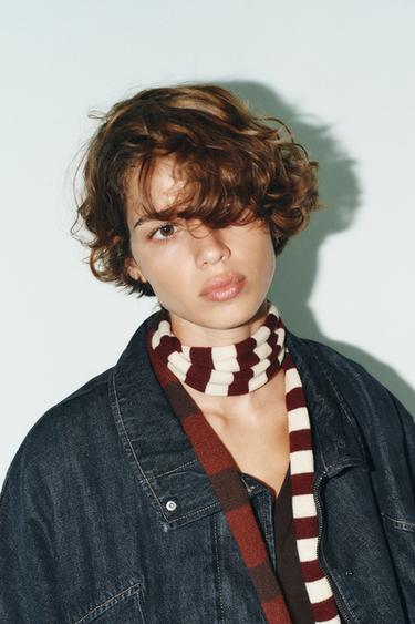 STRIPED KNIT SCARF - Multicoloured by Zara - Image 0