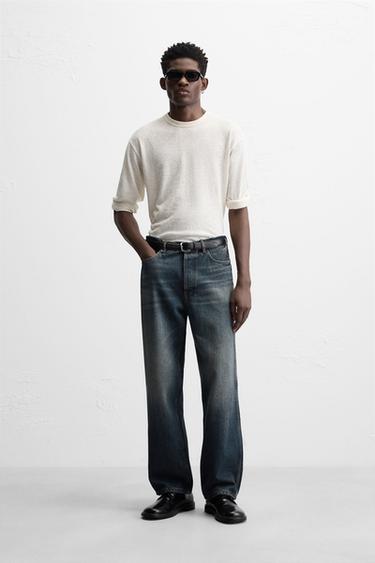 RELAXED STRAIGHT-LEG JEANS - Blue by Zara - Image 0