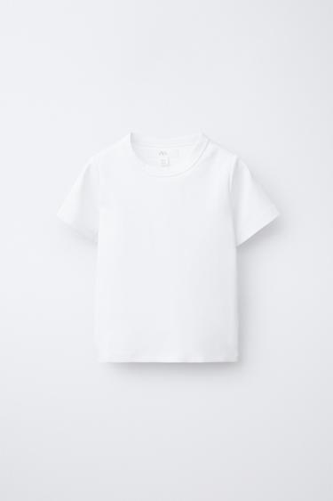 PLAIN INTERLOCK T-SHIRT - White by Zara