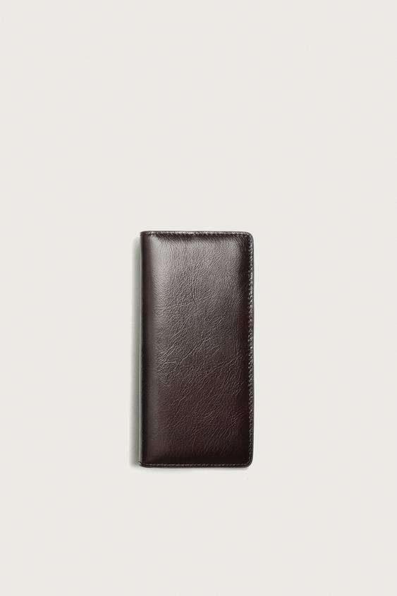 LEATHER XL WALLET - Brown by Zara - Image 0