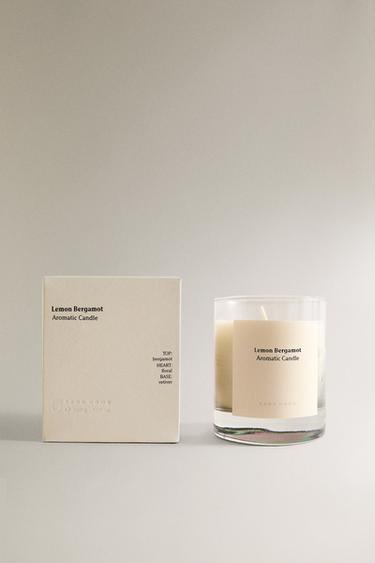(200 G) LEMON BERGAMOT SCENTED CANDLE - white by Zara - Image 0