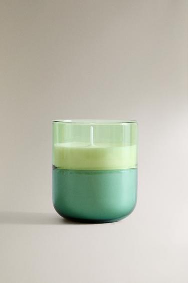 (220 G) LIME & PEPPERMINT SCENTED CANDLE - Fluorescent lime by Zara