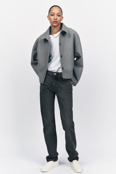 ZW COLLECTION SHORT JACKET - Grey by Zara - Image 0