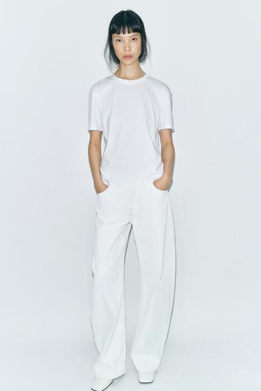 BASIC COTTON T-SHIRT - White by Zara - Image 0