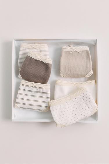 4-6 YEARS/ SIX-PACK OF PRINTED BRIEFS - camel by Zara