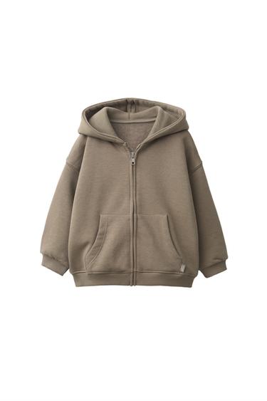 ZIP-UP HOODIE - Brown / Taupe by Zara