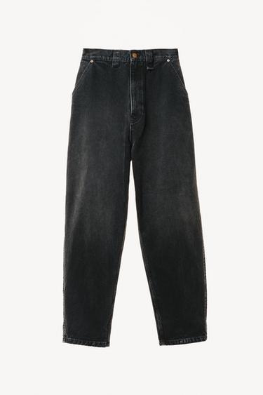HIGH-RISE BARREL FIT JEANS WILLY CHAVARRIA X ZARA - Black by Zara