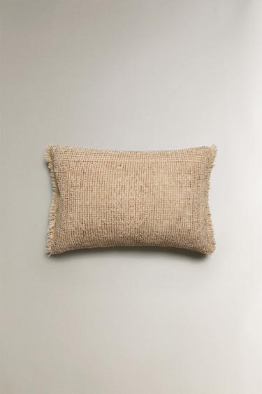 FRINGED CUSHION COVER - Ecru by Zara - Image 0