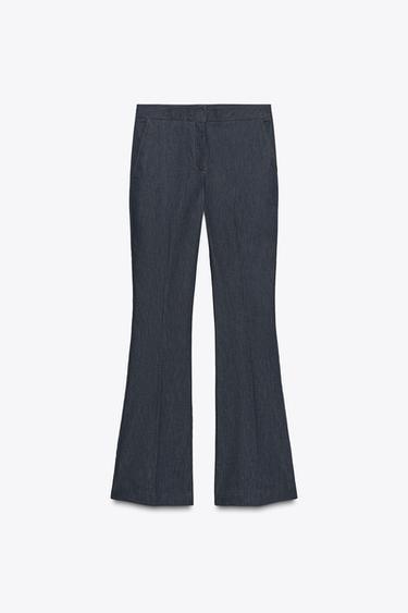 CONTRAST TOPSTITCH TROUSERS - Indigo by Zara