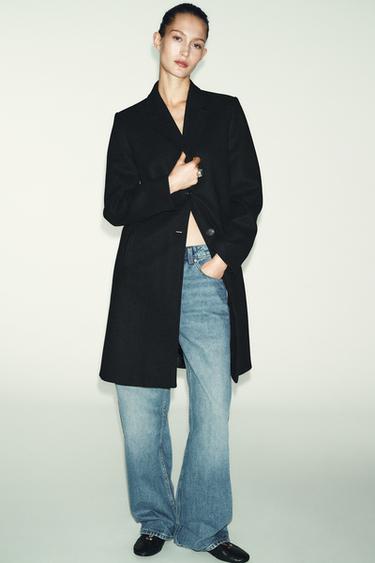 SOFT SHOULDER PAD COAT - Black by Zara