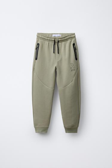 SPORTY JOGGING TROUSERS - Grey green by Zara - Image 0