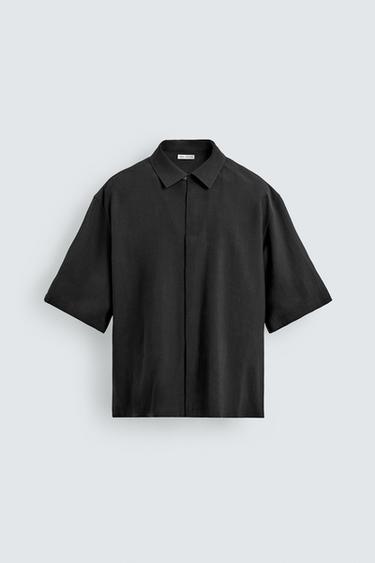 RELAXED FIT FLOWING SHIRT - Black by Zara