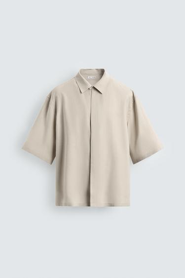 RELAXED FIT FLOWING SHIRT - Ecru by Zara