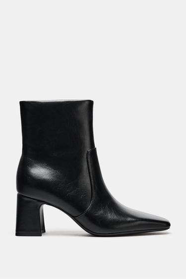 BLOCK HEEL ANKLE BOOTS - Black by Zara