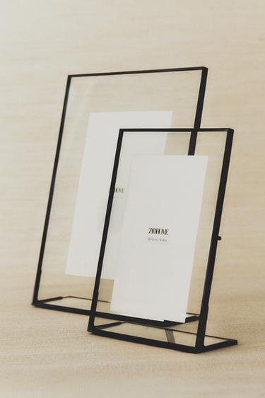 RECTANGULAR STRUCTURE PHOTO FRAME - Black by Zara