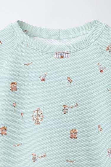 AGES 1-6 / CIRCUS RASH GUARD - Sea green by Zara