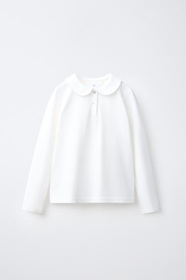 PIQUÉ PETER PAN COLLAR POLO SHIRT - White by Zara