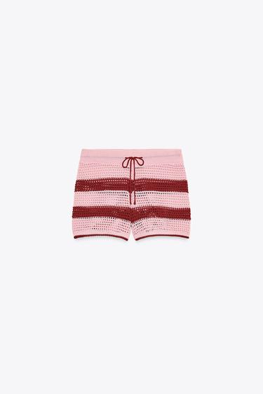 KNIT SHORTS - Pink by Zara