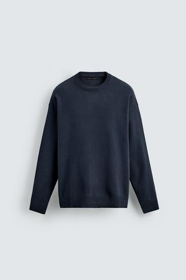 SOFT TEXTURED SWEATER - Blue by Zara